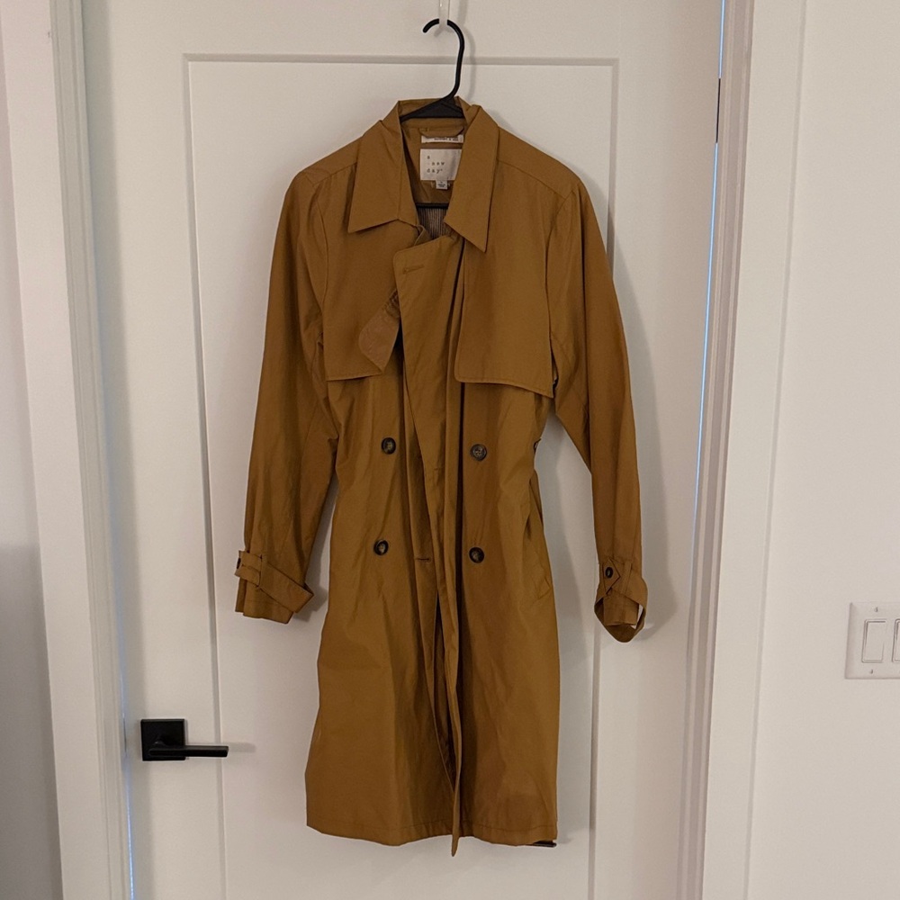 A New Day Tan Water-Resistant Trench Coat